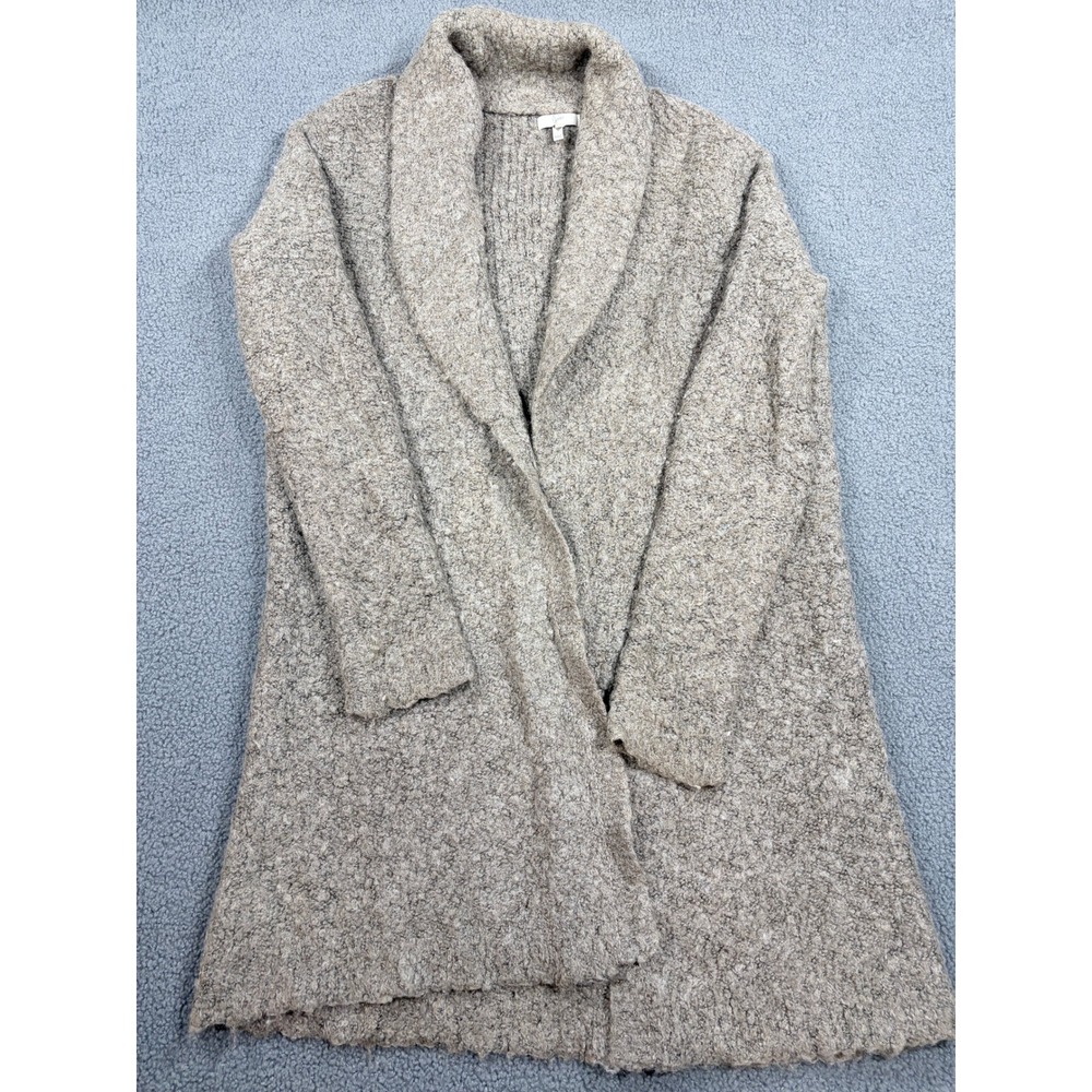 Joie Cardigan Women XS Gray J931-K1117 Open Front Shawl Collar Boucle Wool Blend